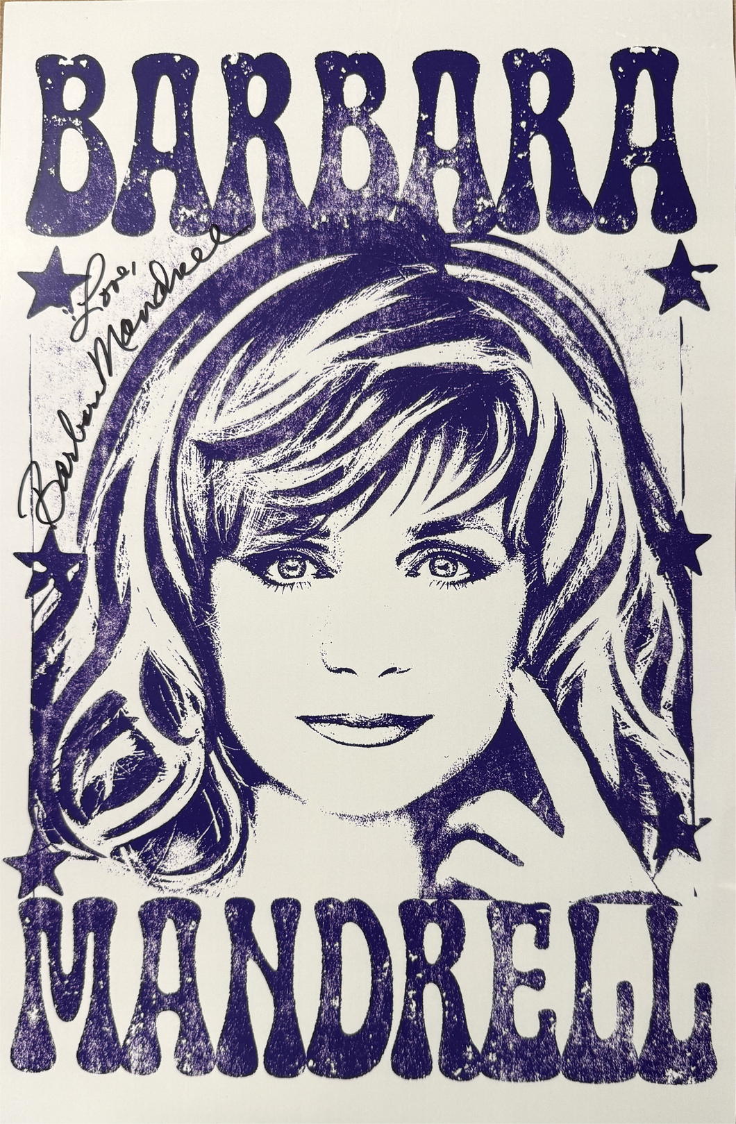 Autographed Blue Face Poster